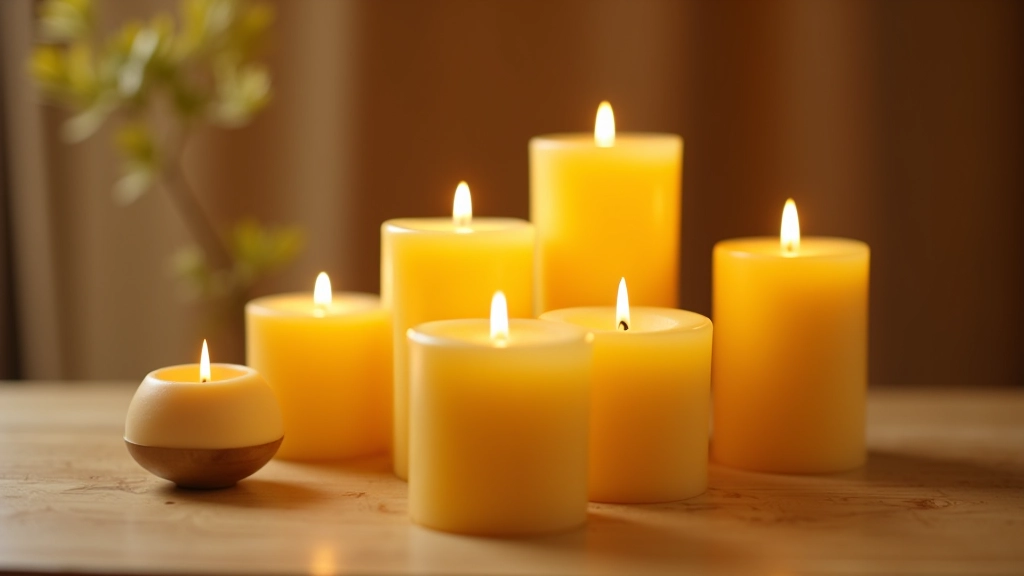Beeswax candle gift set with wooden wick