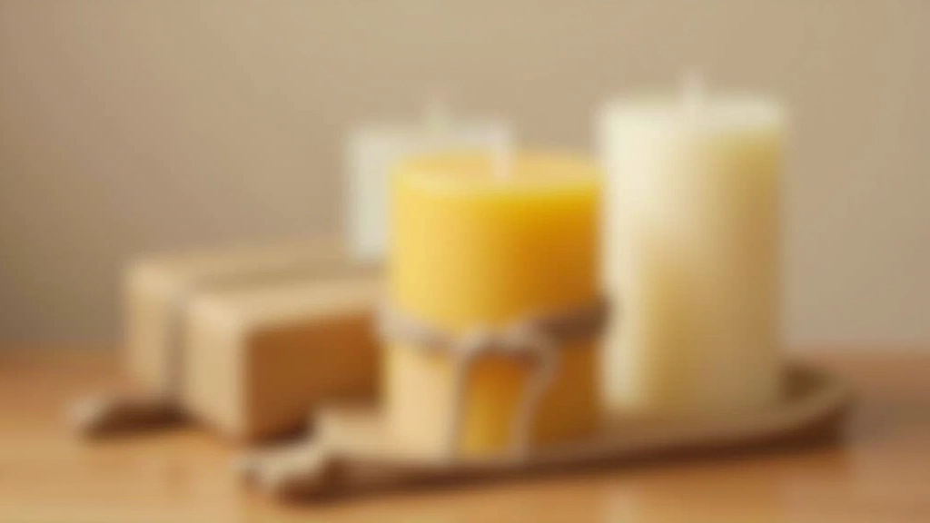 Gift-wrapped beeswax candle set with natural twine and kraft paper, ready for presentation